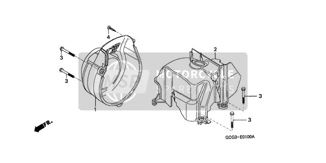 Honda SGX50 2001 Fan Cover/Shroud for a 2001 Honda SGX50